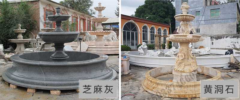 大理石景觀噴泉材質(zhì)，石雕噴泉工廠，定制大理石景觀噴泉
