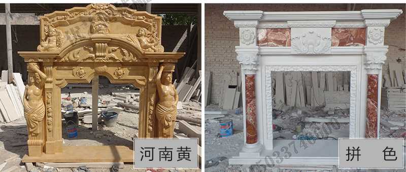 石雕壁爐架款式，定制石雕壁爐架，石雕壁爐架廠家
