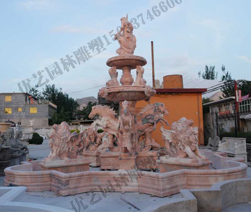 大理石景觀噴泉，歐式大型噴泉，石雕噴泉廠家