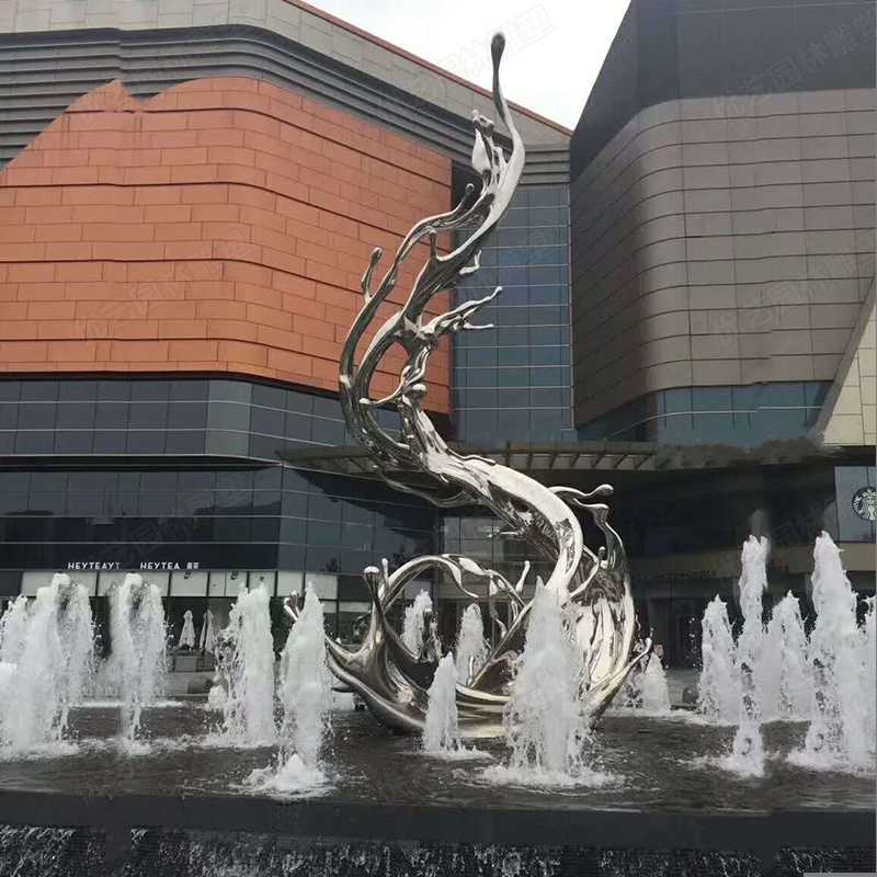不銹鋼浪花雕塑，不銹鋼雕塑廠家