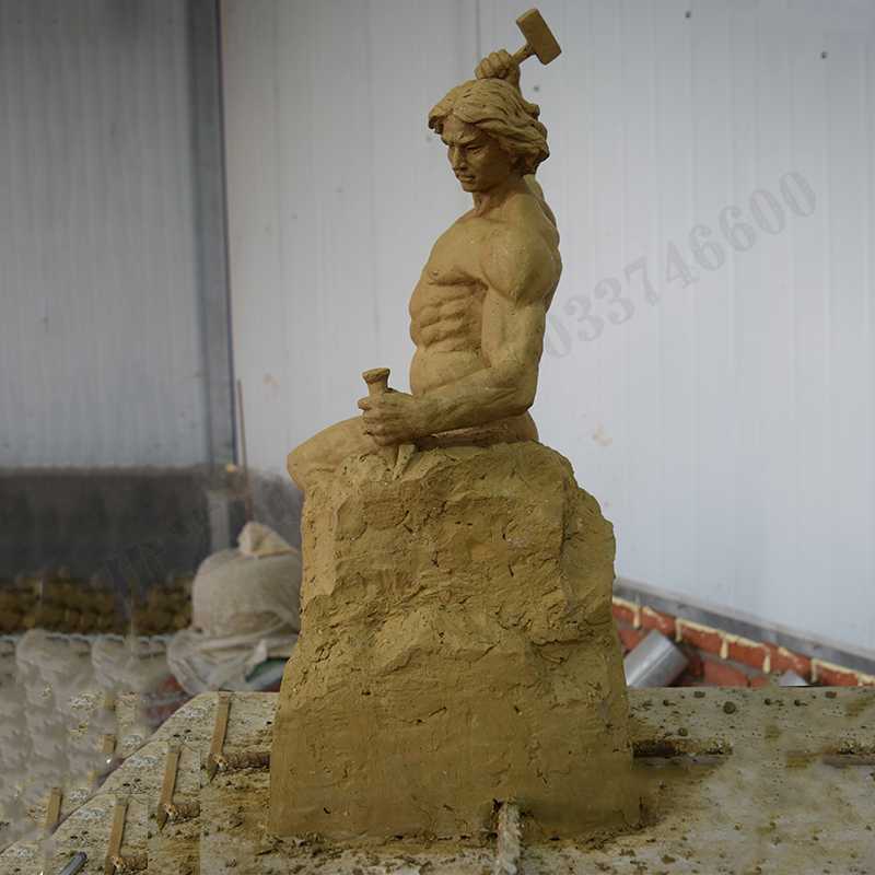 自我雕刻雕塑，自我雕刻擺件，雕刻自我